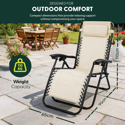 LUXURY Zero Gravity Chairs Set of 2