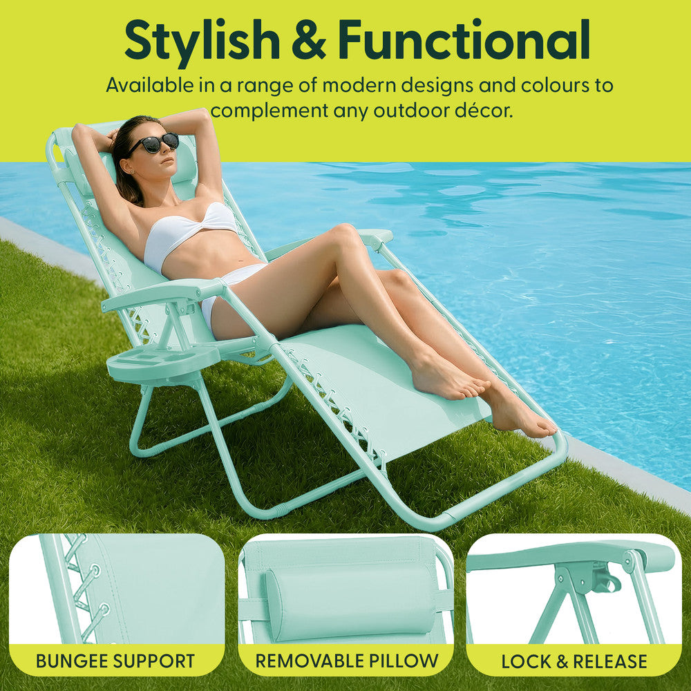 LUXURY Zero Gravity Chairs Set of 2