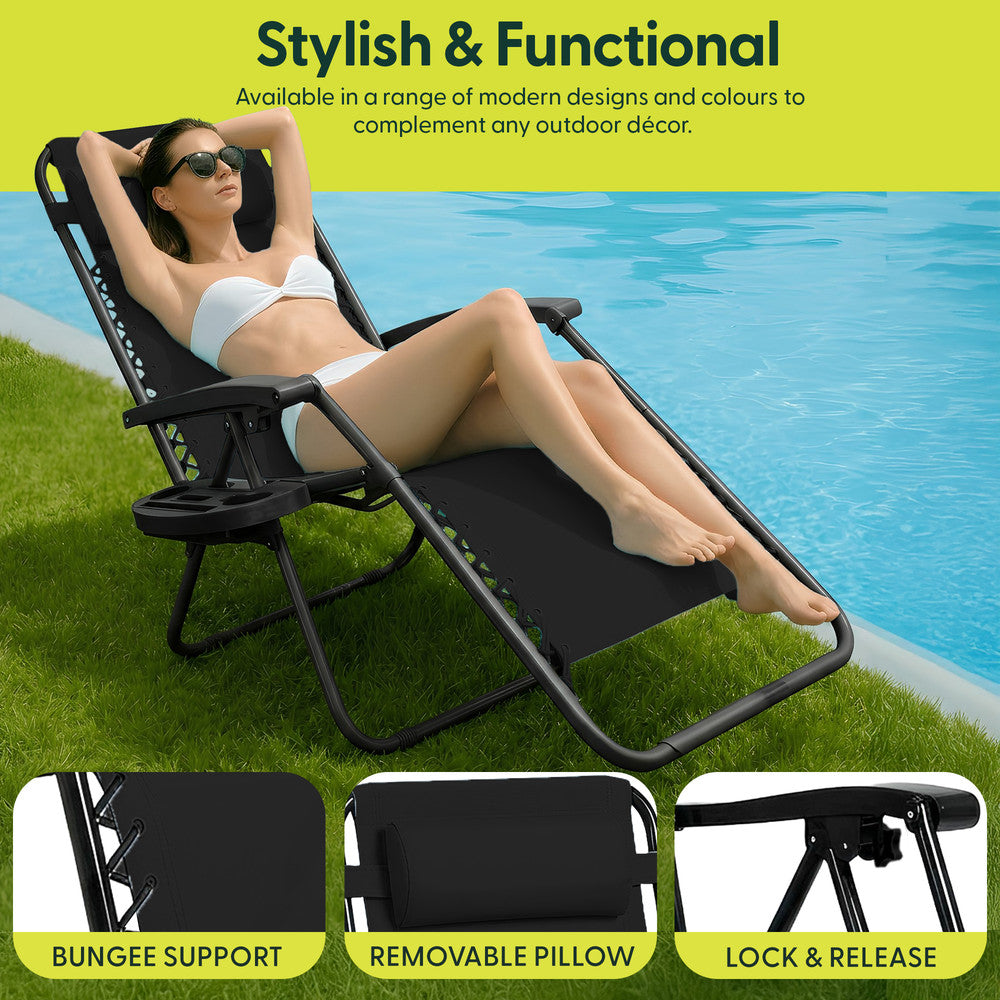 LUXURY Zero Gravity Chairs Set of 2