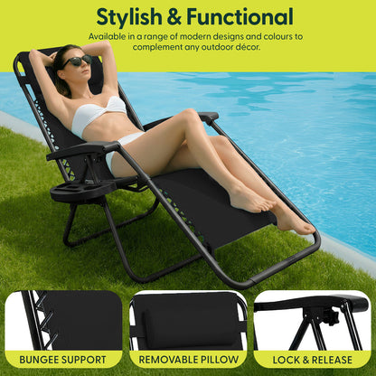 LUXURY Zero Gravity Chairs Set of 2
