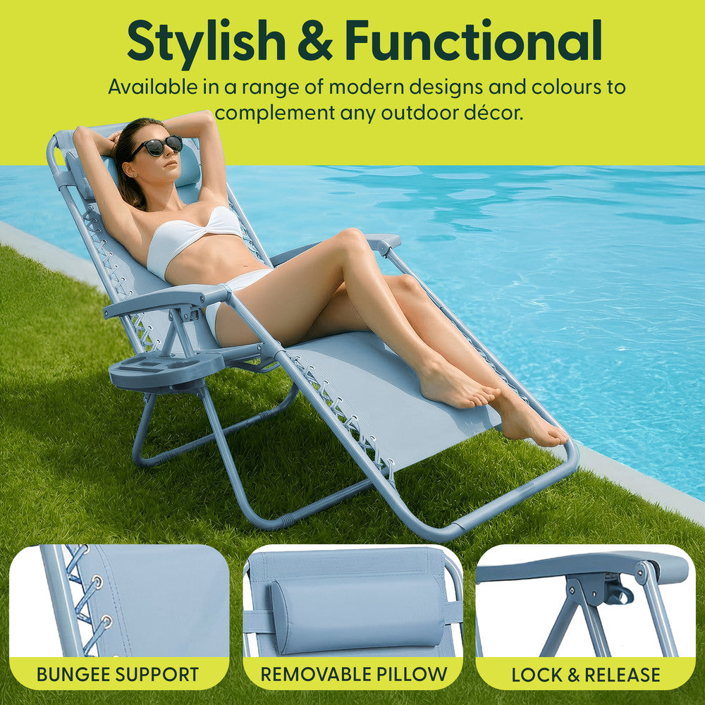 LUXURY Zero Gravity Chairs Set of 2