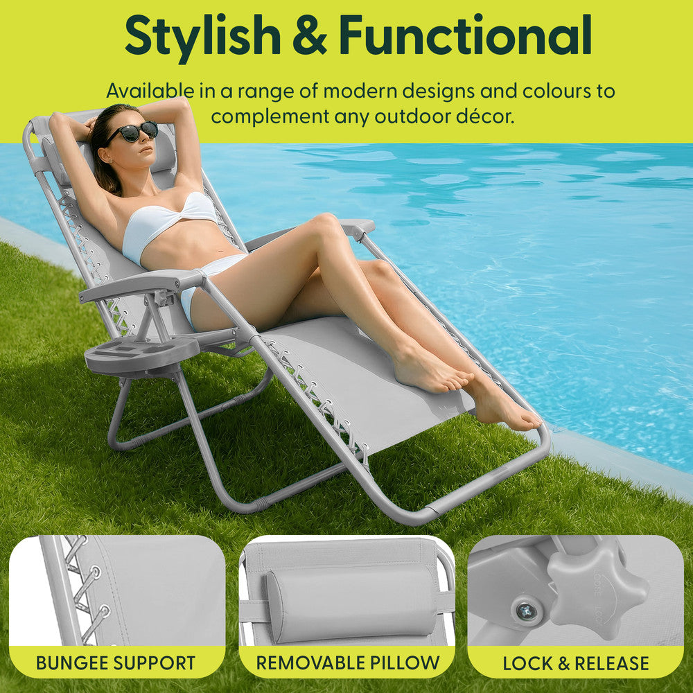 LUXURY Zero Gravity Chairs Set of 2