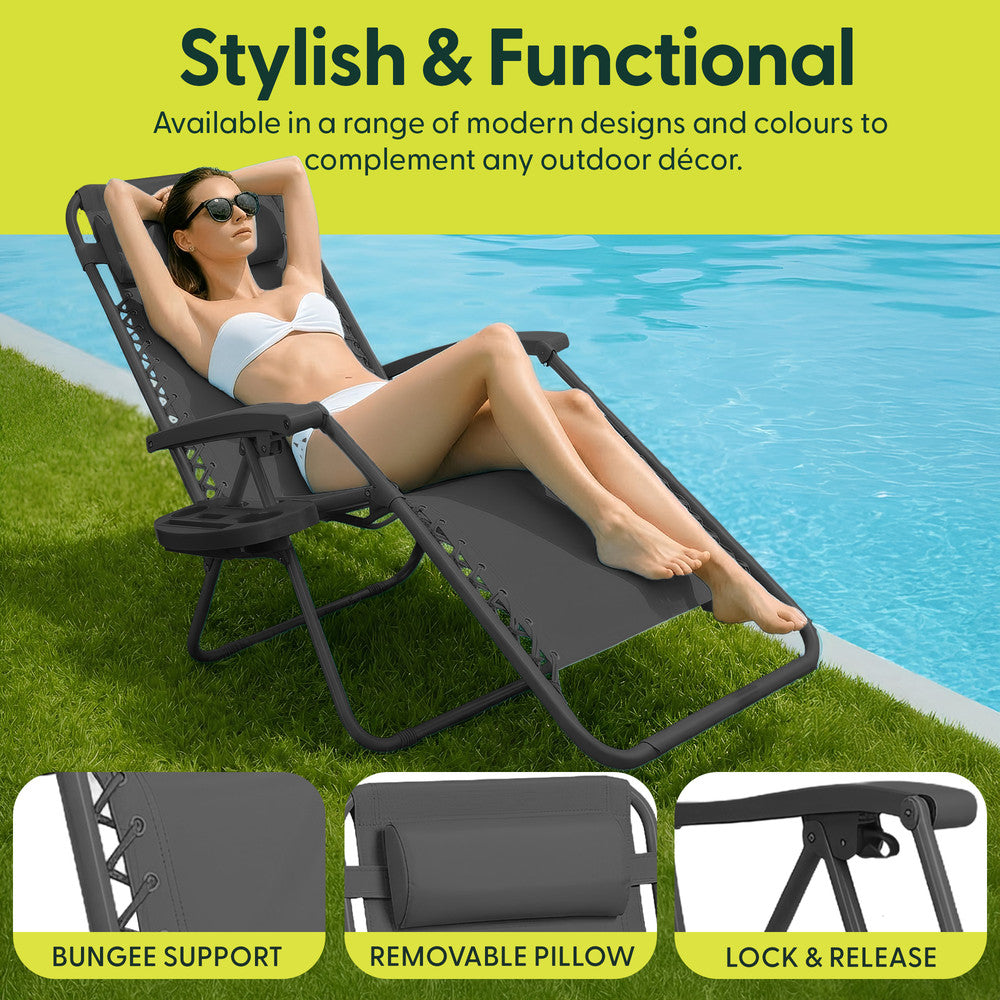 LUXURY Zero Gravity Chairs Set of 2