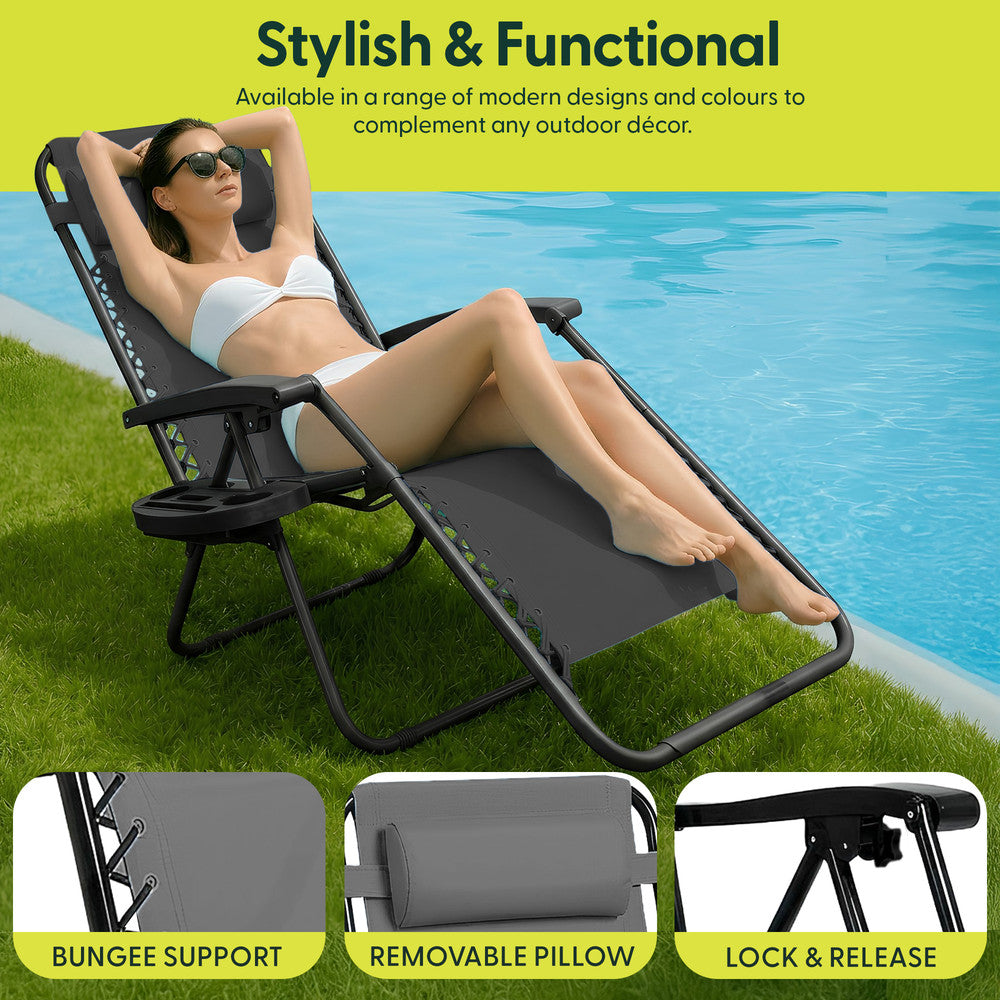 LUXURY Zero Gravity Chairs Set of 2