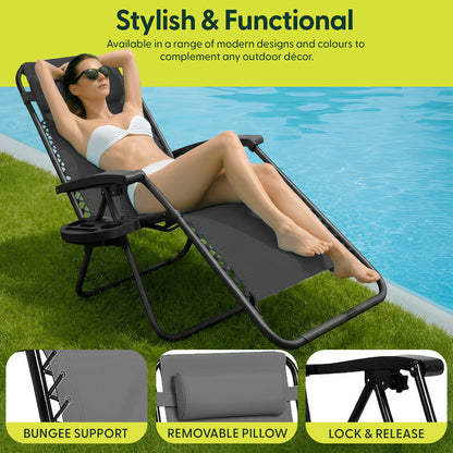 LUXURY Zero Gravity Chairs Set of 2
