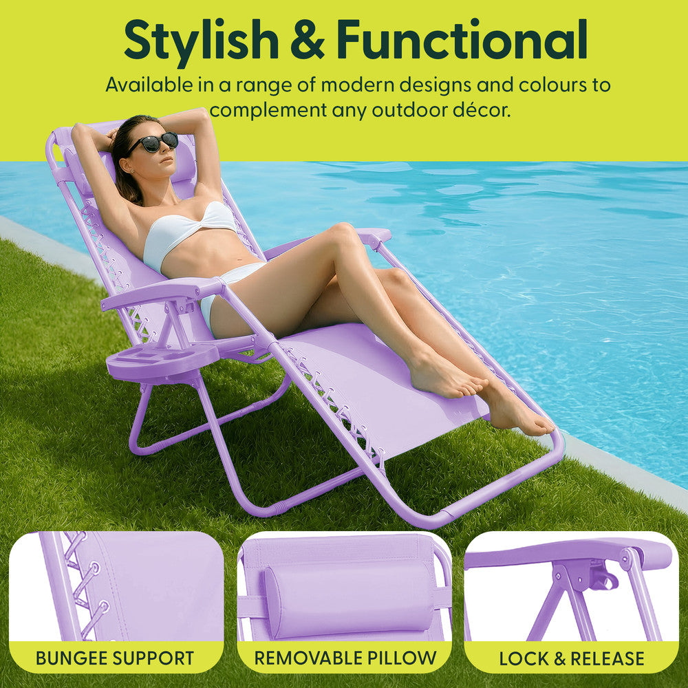LUXURY Zero Gravity Chairs Set of 2