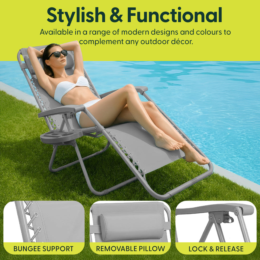 LUXURY Zero Gravity Chairs Set of 2
