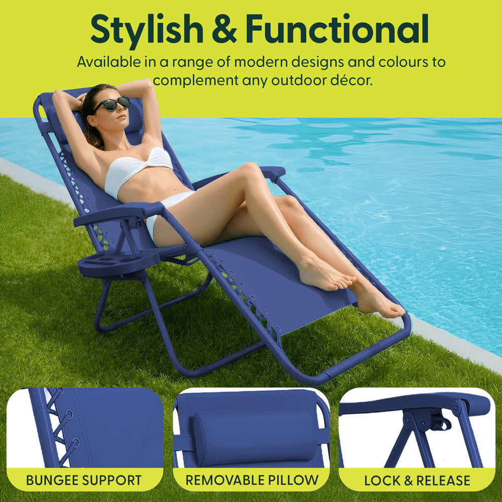 LUXURY Zero Gravity Chairs Set of 2