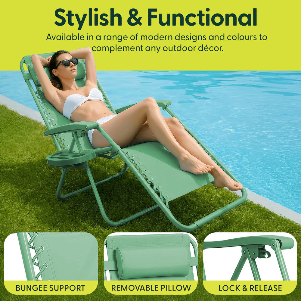 LUXURY Zero Gravity Chairs Set of 2