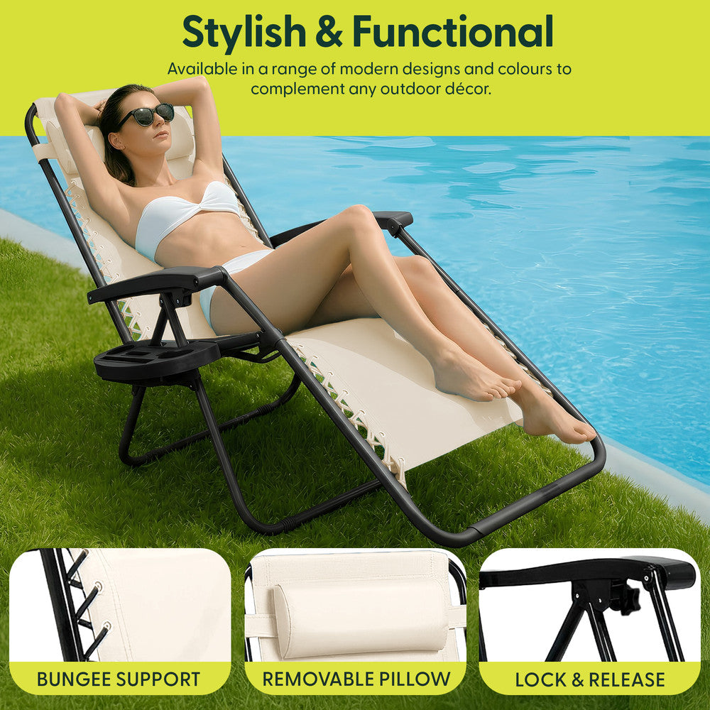 LUXURY Zero Gravity Chairs Set of 2
