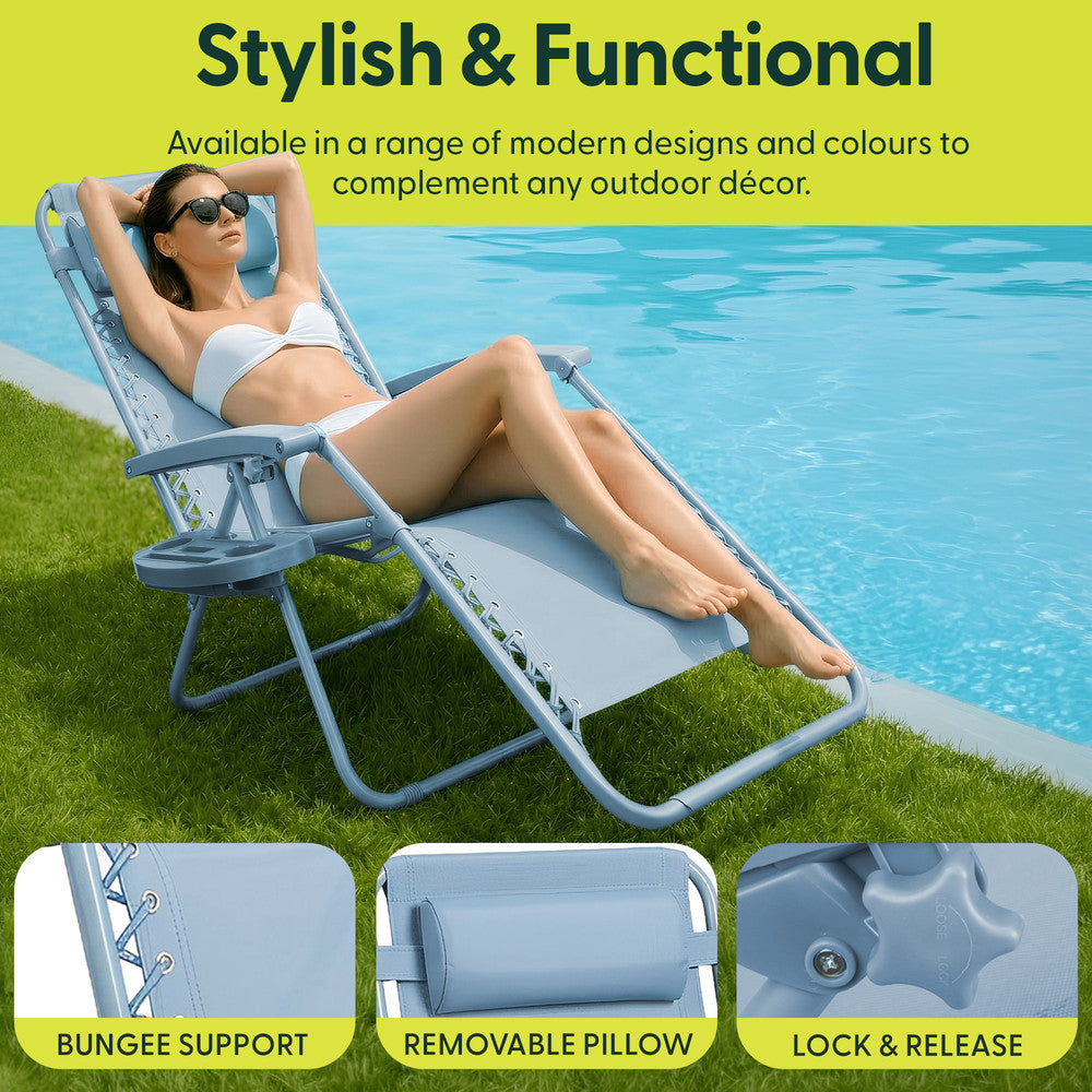 LUXURY Zero Gravity Chairs Set of 2