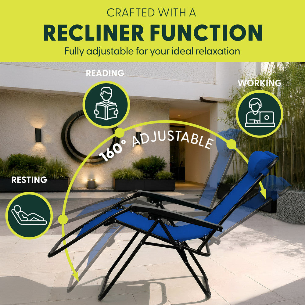 LUXURY Zero Gravity Chairs Set of 2