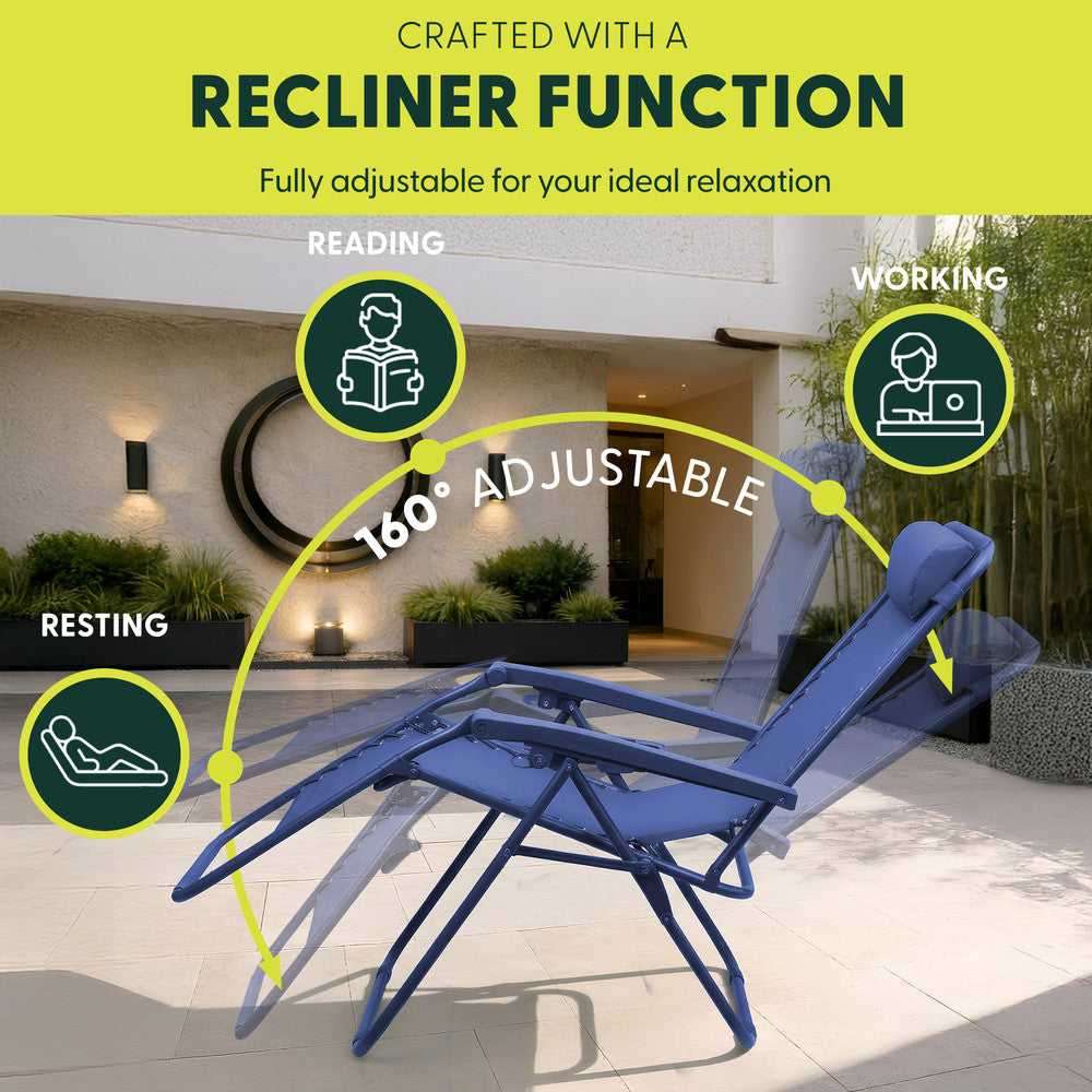 LUXURY Zero Gravity Chairs Set of 2