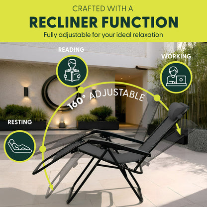 LUXURY Zero Gravity Chairs Set of 2