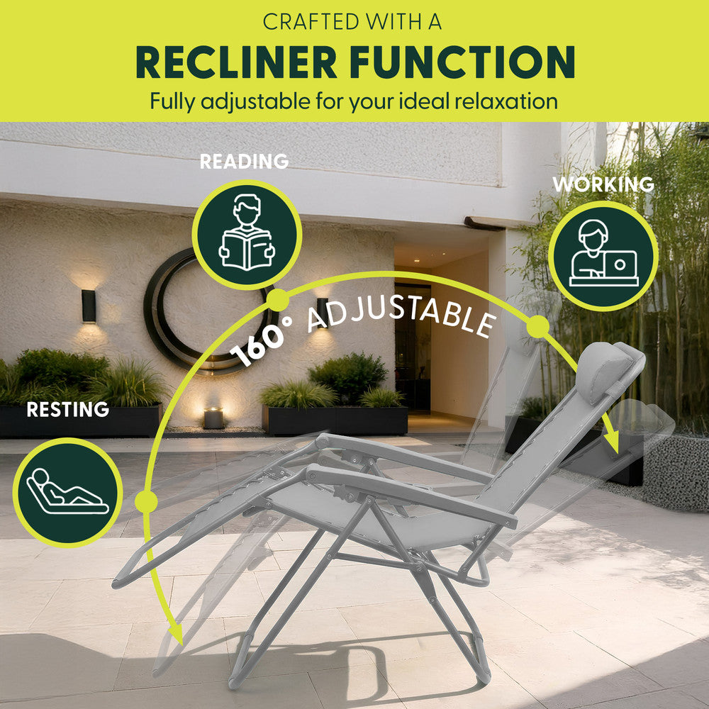 LUXURY Zero Gravity Chairs Set of 2