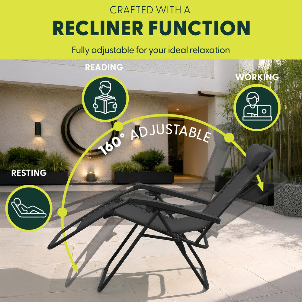 LUXURY Zero Gravity Chairs Set of 2