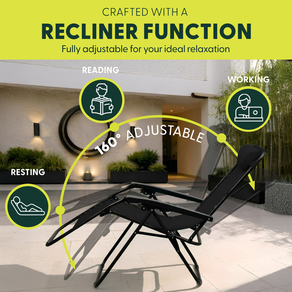 LUXURY Zero Gravity Chairs Set of 2