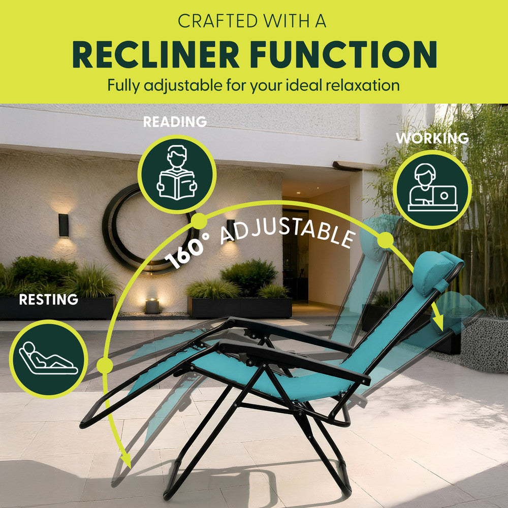 LUXURY Zero Gravity Chairs Set of 2
