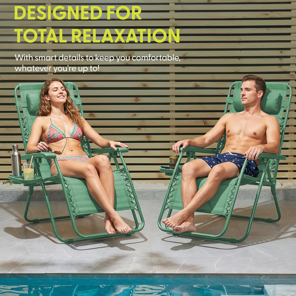 LUXURY Zero Gravity Chairs Set of 2