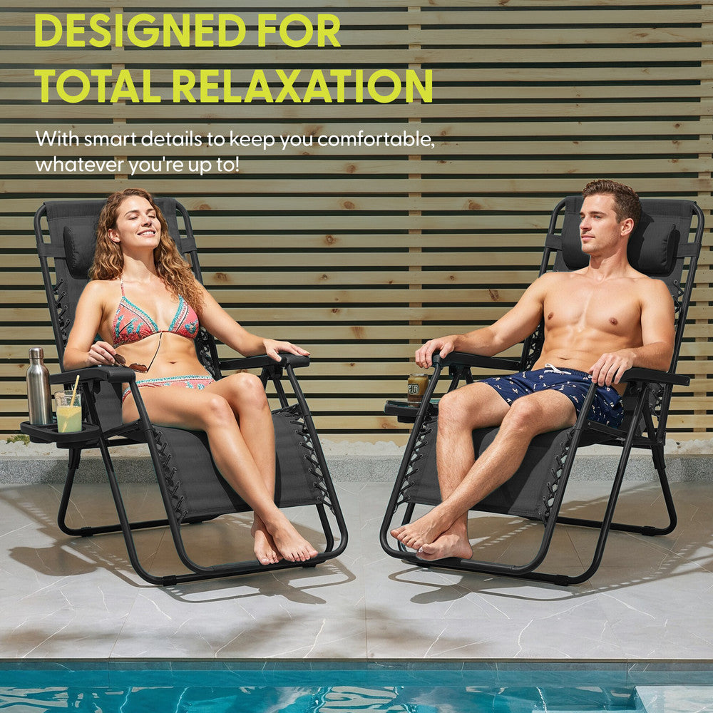 LUXURY Zero Gravity Chairs Set of 2