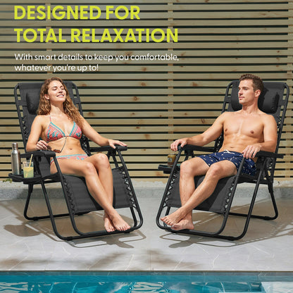 LUXURY Zero Gravity Chairs Set of 2