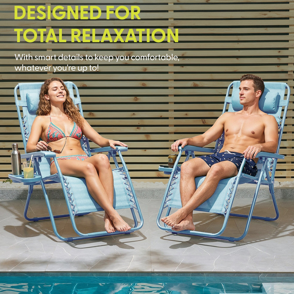 LUXURY Zero Gravity Chairs Set of 2