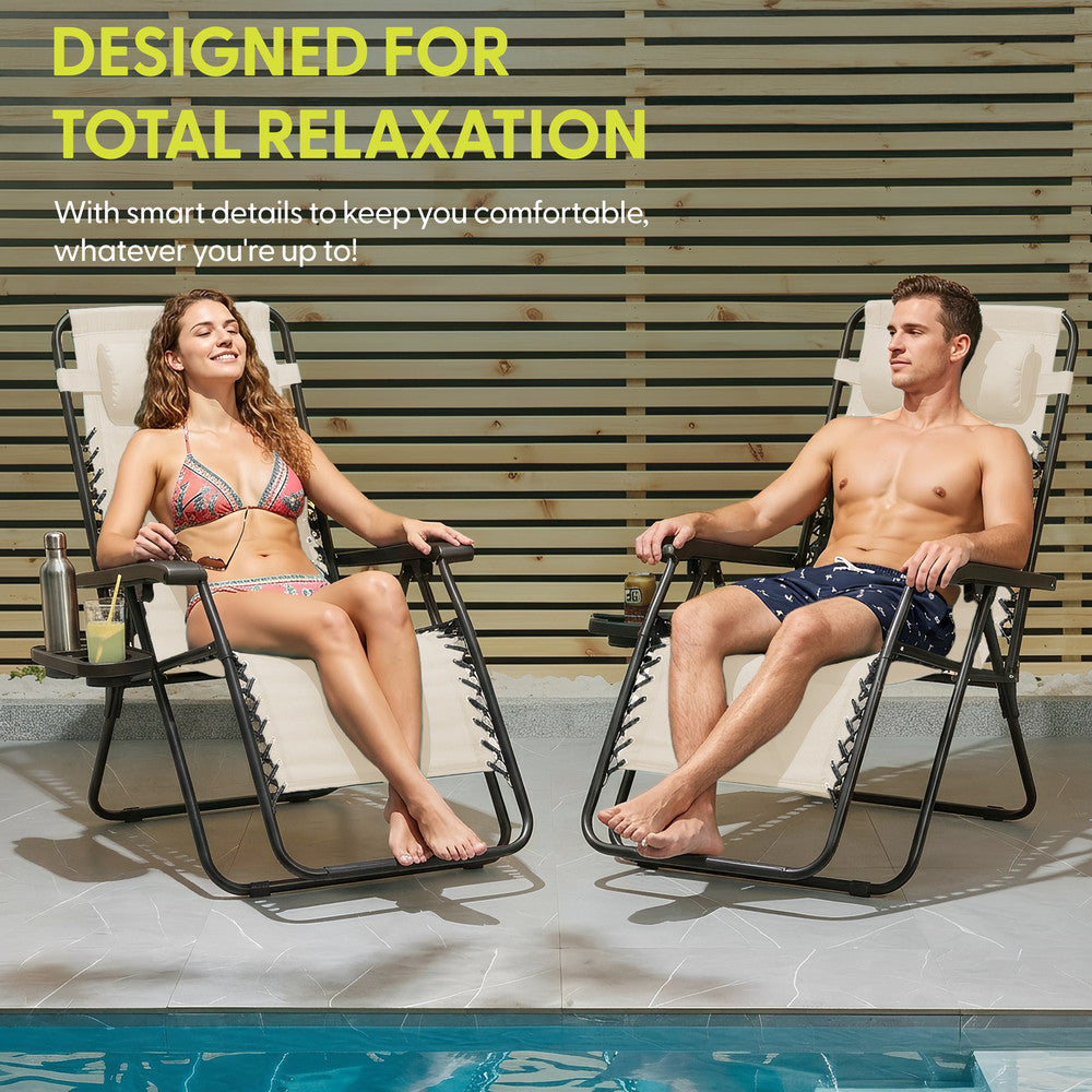 LUXURY Zero Gravity Chairs Set of 2