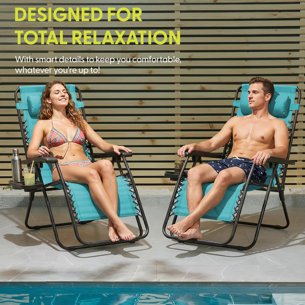 LUXURY Zero Gravity Chairs Set of 2