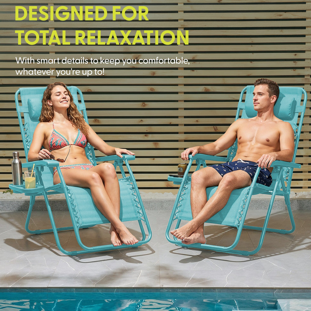 LUXURY Zero Gravity Chairs Set of 2