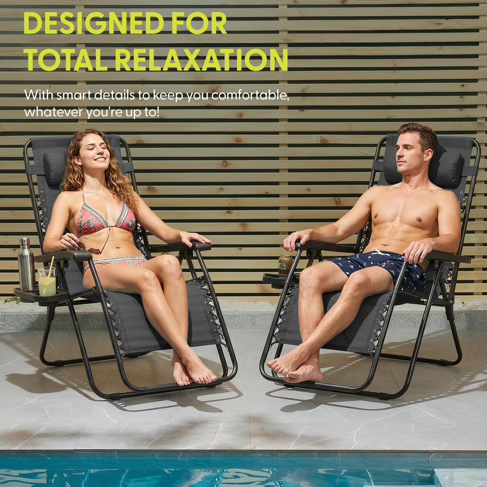 LUXURY Zero Gravity Chairs Set of 2