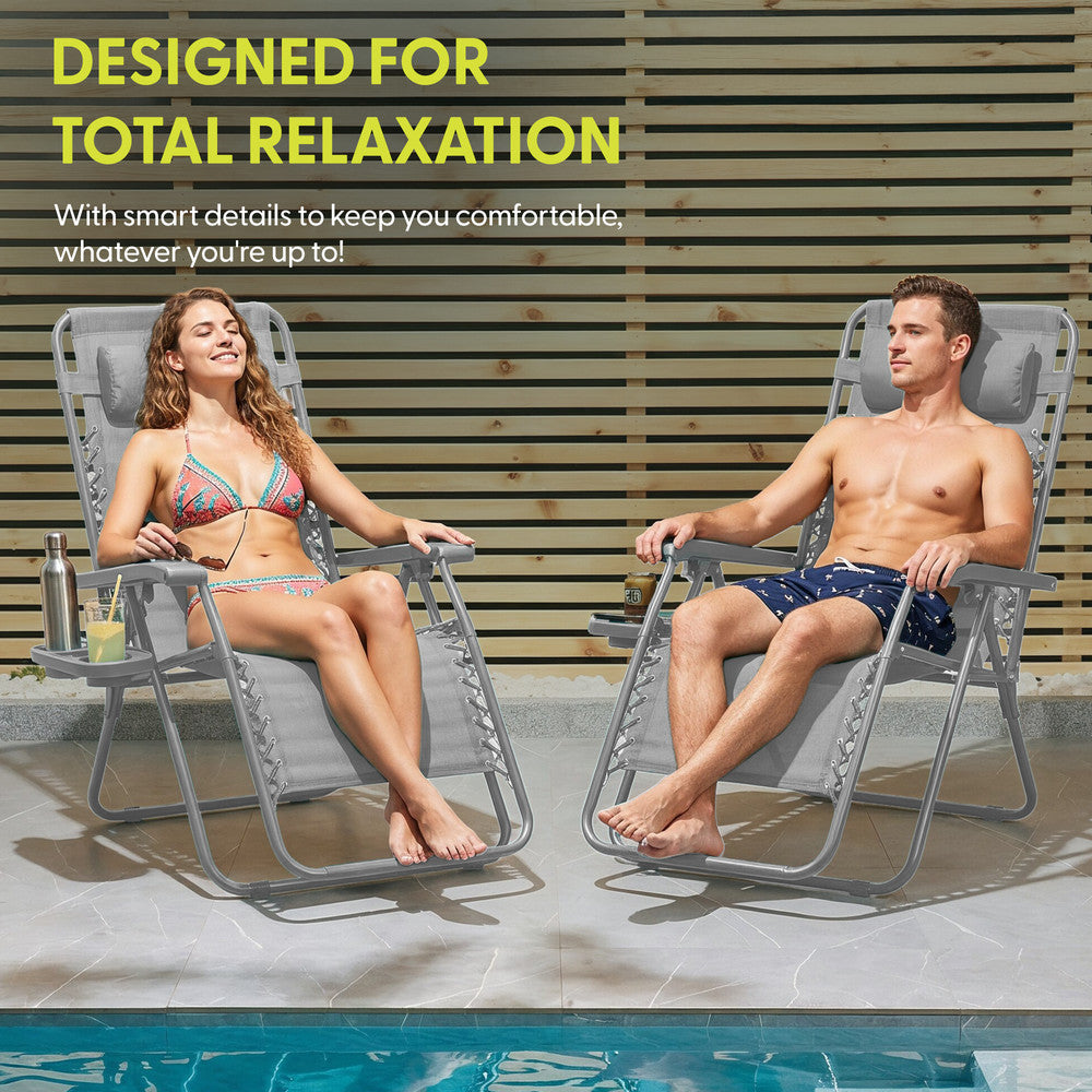 LUXURY Zero Gravity Chairs Set of 2