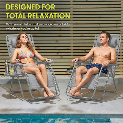 LUXURY Zero Gravity Chairs Set of 2