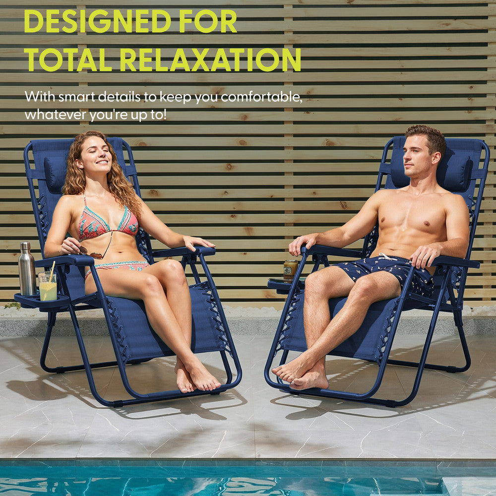 LUXURY Zero Gravity Chairs Set of 2