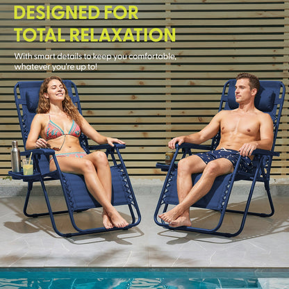 LUXURY Zero Gravity Chairs Set of 2