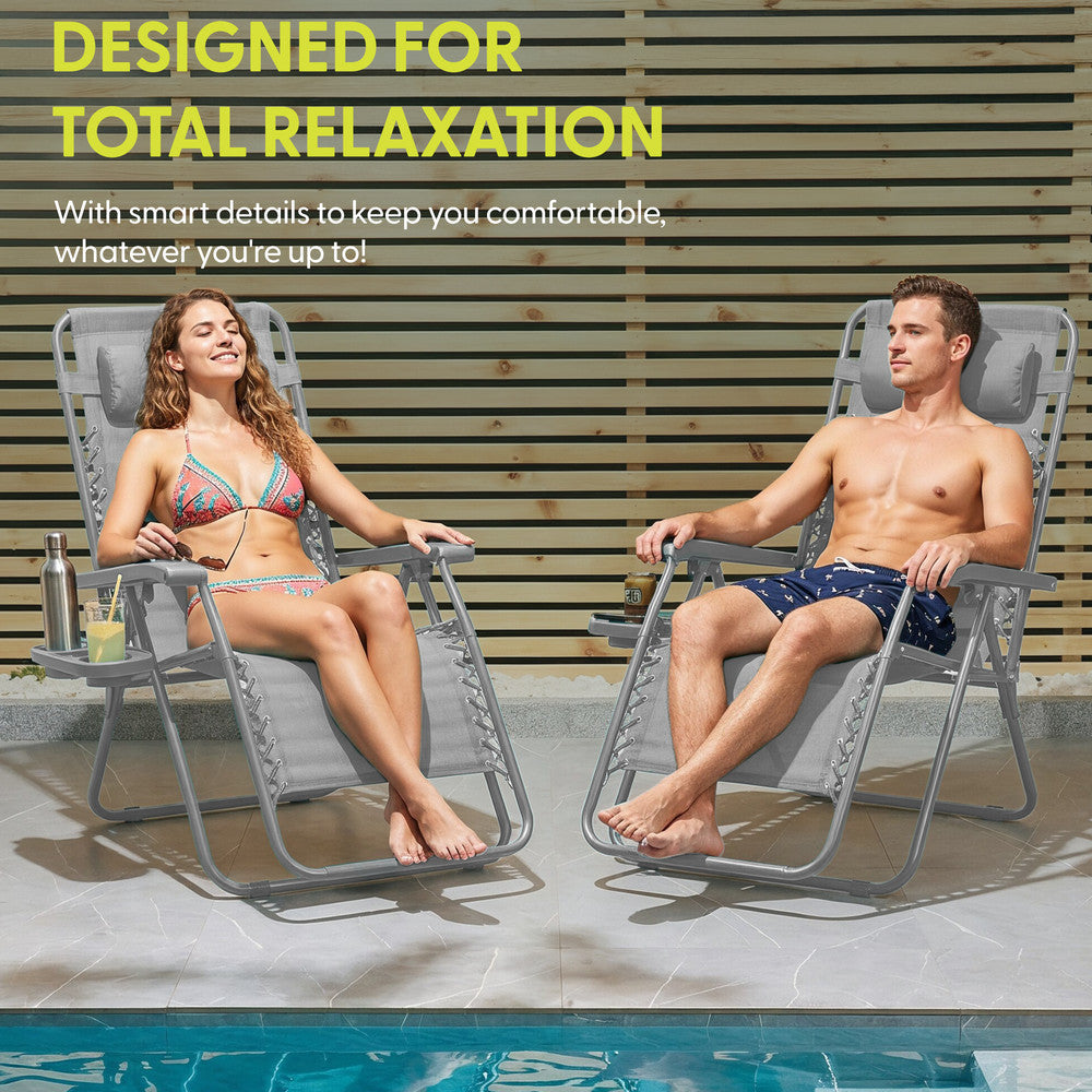 LUXURY Zero Gravity Chairs Set of 2