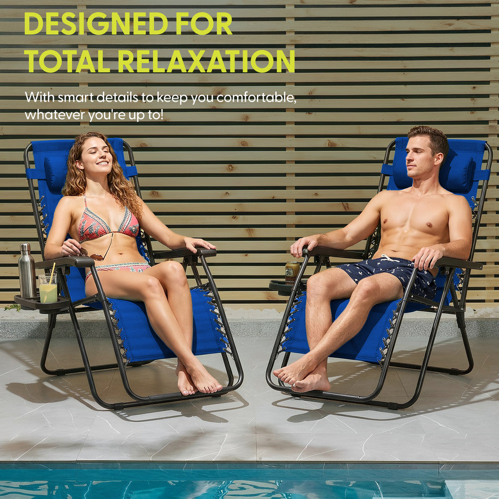 LUXURY Zero Gravity Chairs Set of 2