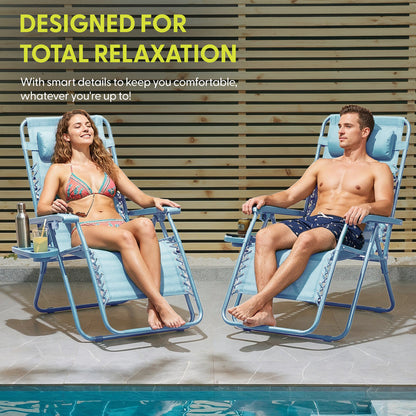 LUXURY Zero Gravity Chairs Set of 2