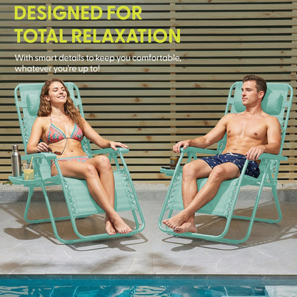 LUXURY Zero Gravity Chairs Set of 2